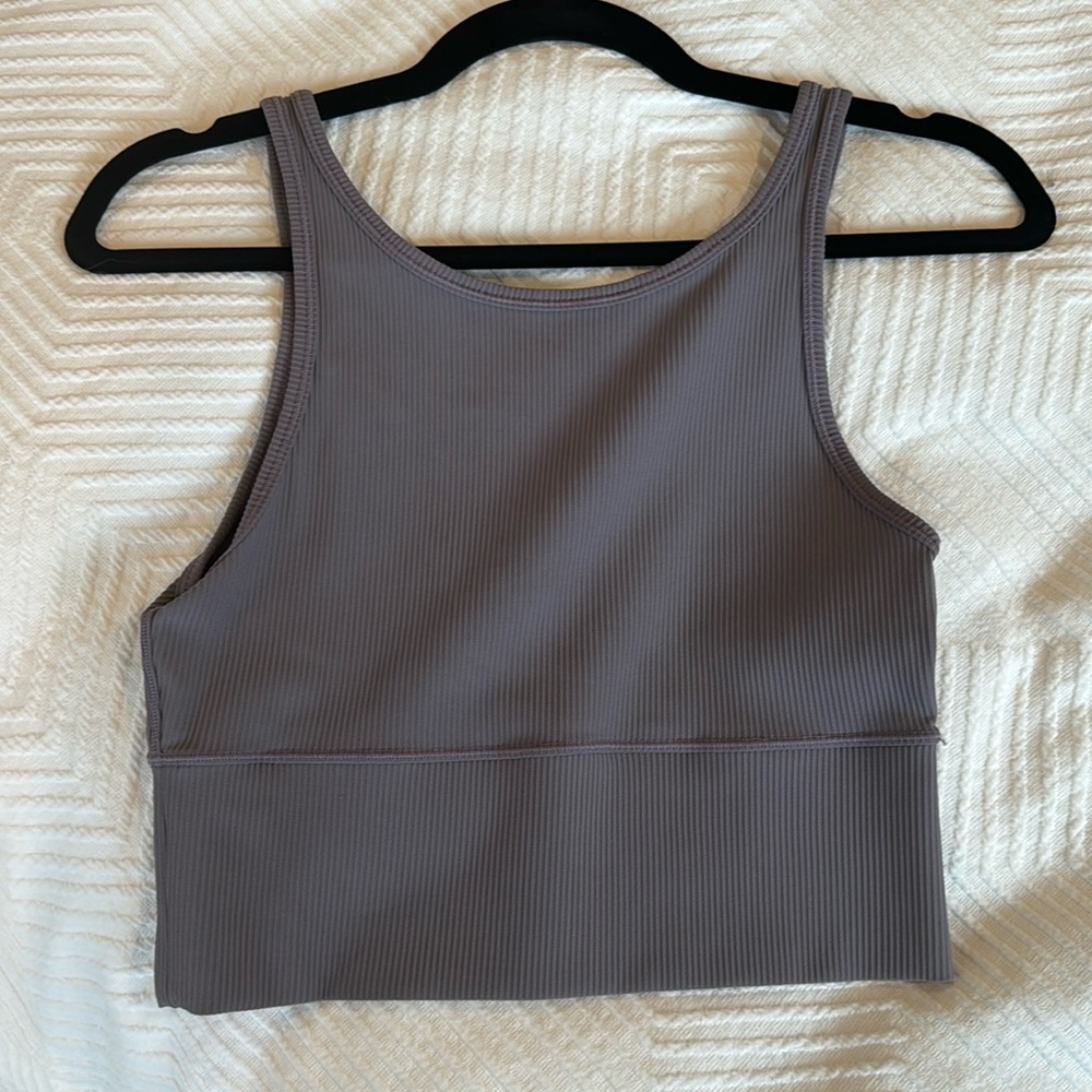Lululemon Athletica lavender align crop tank high neck purple grey size 6